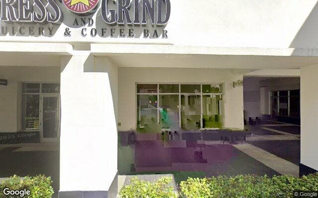 Street view of Press and Grind Cafe