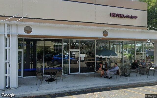 Street view of the seed. Coffee + Juice Bar